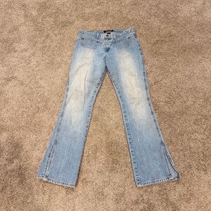 Abercrombie & Fitch Y2K light wash split boot Low-rise Jeans 6